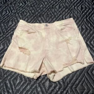 Pink and white tie dye shorts. True Craft size 9